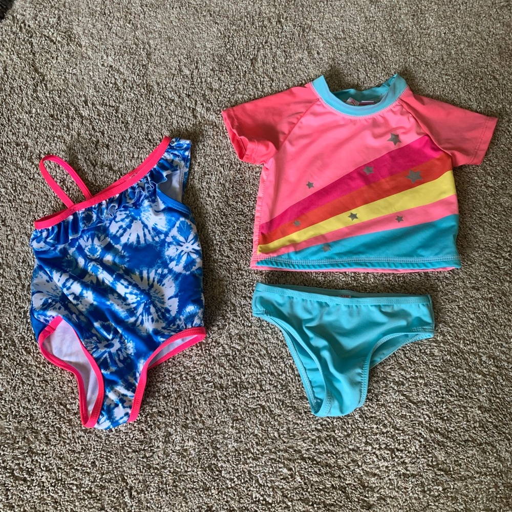 2 Pink Platinum 24 Month Bathing Suits